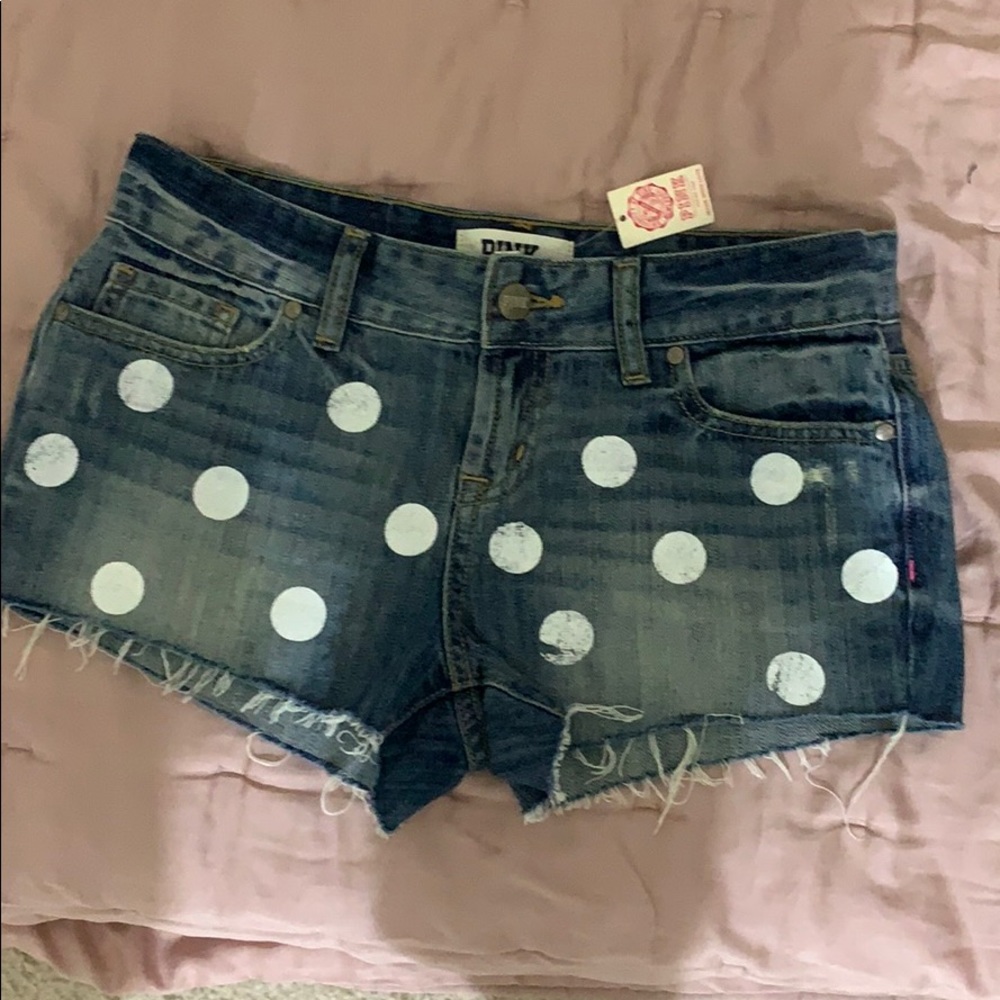 Pink Victoria’s Secret polka dot shorts